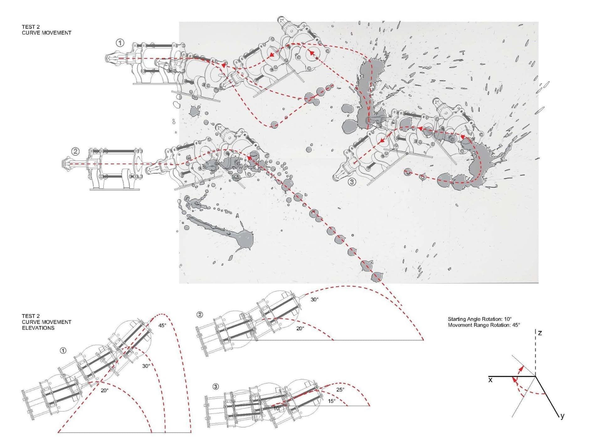 Technische Zeichnung der Verschütt-Geometrie