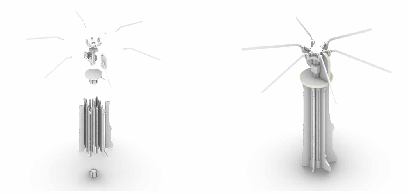 Diagramm des Wi-Fi-vernetzten Beacon-Systems